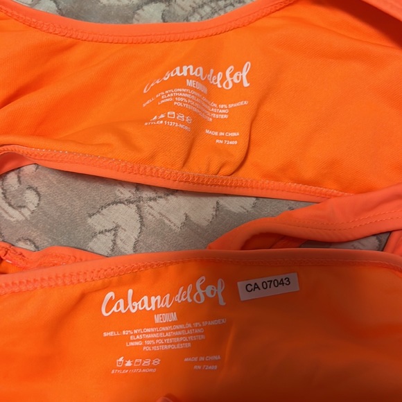 two piece with cup inserts and tie waist bottoms tank top brand new never worn - Picture 5 of 5